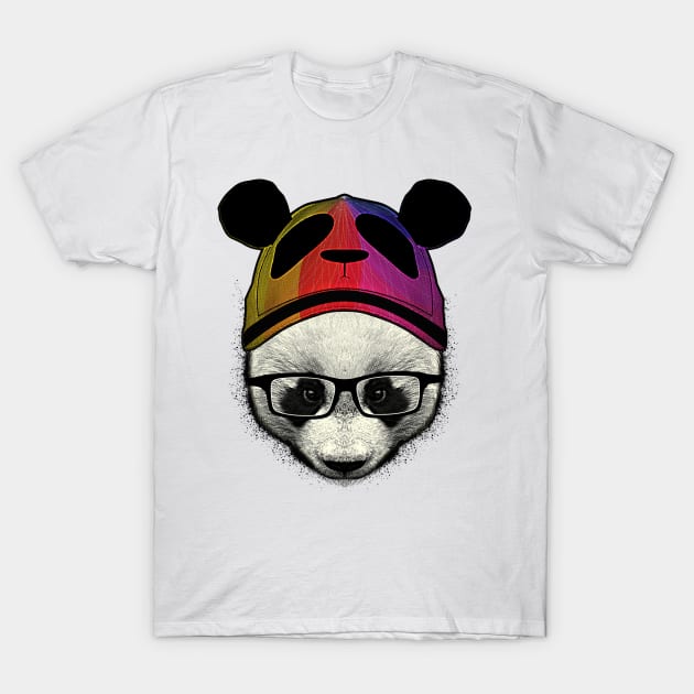 Cute Panda T-Shirt by Moncheng